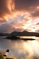 07-2479 Sunset Over the Black Mount and Lochan na h-Achlaise, Rannoch Moor, Scotland